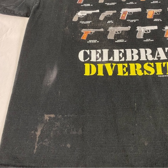 Hanes Men’s Worn Faded Condition Celebrate Diversity Ter - Picture 4 of 6